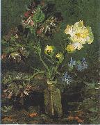 Vase with Forget-me-not and Peony Vincent Van Gogh